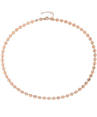 Collier ras du cou pastilles or rose