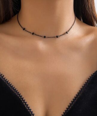 choker noir femme