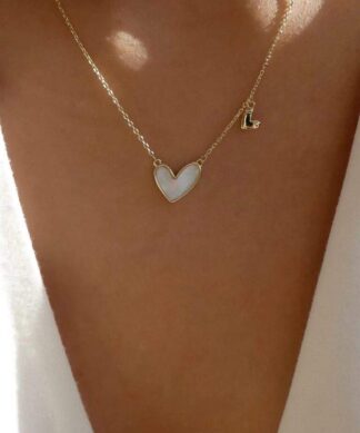 collier coeur ras de cou