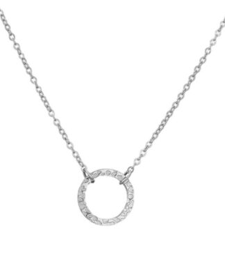 collier ras de cou cercle argent