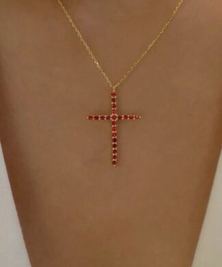 collier ras de cou perle rouge